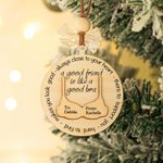 Personalized Friend Like a Bra Engraved Wooden Hanging Ornament Funny Christmas Gift for Best Friend Soul Sister