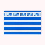 Couverture en Laine Polaire Rayée Personnalisée avec Nom Cadeau d'Anniversaire pour Famille Amis Enfants