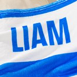 Manta personalizada de forro polar suave a rayas clásicas con nombre Regalo de cumpleaños para un amigo de la familia