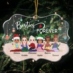Henkilökohtainen Besties Forever Joulujuhla Epäsäännöllinen muoto Akryyli Ornamentti Joululahja Bestieille
