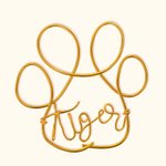 Personalizzato Pet Paw Print Wire Words Handmade Wall Art Decoration Pet Memorial Sign Christmas Birthday Gift for Pet Lover (Regalo di Natale per chi