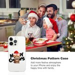 Henkilökohtainen Meowy joulu TPU Puhelin Asia Raised Kehys Lemmikki Santa Hat Slim Puhelin Asia joululahja ystävälle Perhe Koira Kissa Lover