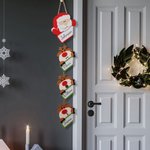 Décoration Murale de Noël Image Père Noël Renne Décor Personnalisé avec Nom Cadeau de Noël pour la Famille