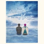Personalised Your Wings Were Ready But My Heart Was Not Soft Blanket Christmas Birthday Commemorative Gift for Family