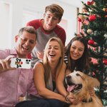 Henkilökohtainen Meowy joulu TPU Puhelin Asia Raised Kehys Lemmikki Santa Hat Slim Puhelin Asia joululahja ystävälle Perhe Koira Kissa Lover