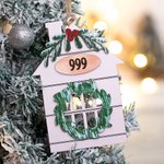 Ornamento in legno personalizzato della casa di Natale con nome, indirizzo e numero civico Decorazione per la casa con cordino Regalo di Natale per la