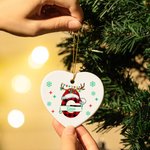 Sombrero de Navidad personalizado Antler Elementos de cerámica colgante ornamento con la letra y el nombre del árbol de Navidad Decoración Feliz Año N