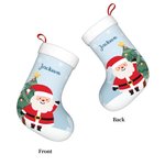 Personalizado lindo calcetín de Navidad con Santa muñeco de nieve elfo alce oso polar pingüino y el nombre del árbol de Navidad decoración de regalo p