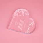 Personalized Engraved Friends Heart Acrylic Plaque Friendship Home Decor Christmas Birthday Gift for Friends Sisters