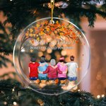 Adorno colgante acrílico personalizado Madre e hijos unidos para siempre Navidad Cumpleaños Regalo para la familia