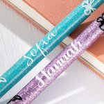 Personalized Glitter Butterfly Retractable Ballpoint Pen with Name Christmas Appreciation Back To School Gift for Friend Classmate