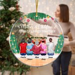Personalised Mother And Children Forever Linked Together Acrylic Ornament Christmas Birthday Gift for Family