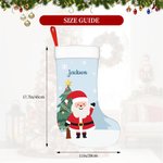 Personalizado lindo calcetín de Navidad con Santa muñeco de nieve elfo alce oso polar pingüino y el nombre del árbol de Navidad decoración de regalo p