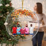 Adorno colgante acrílico personalizado Madre e hijos unidos para siempre Navidad Cumpleaños Regalo para la familia