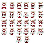 Sombrero de Navidad personalizado Antler Elementos de cerámica colgante ornamento con la letra y el nombre del árbol de Navidad Decoración Feliz Año N