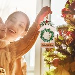 Ornamento in legno personalizzato della casa di Natale con nome, indirizzo e numero civico Decorazione per la casa con cordino Regalo di Natale per la