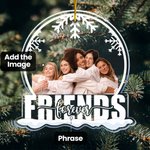 Personalisierte Foto Weihnachten Acryl Ornament Weihnachtsbäume Dekoration perfektes Geschenk für Familie Schwestern Geschwister Freunde Besties