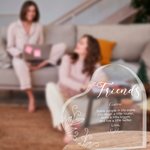 Personalized Engraved Friends Heart Acrylic Plaque Friendship Home Decor Christmas Birthday Gift for Friends Sisters