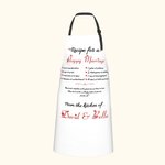 Personalized  Recipe for A Happy Marriage Apron Waterproof Oxford Cloth Wedding Anniversary Gift for Couple
