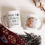 Personalised Happy 1st Mother's Day Ceramic Mug with Name and Photo Christmas Mother's Day Gift for Women