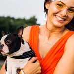 Personalized 2-4 Dog Ears Necklace with Name Birthday for Dog Mom Pet Lover