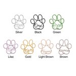 Personalizzato Pet Paw Print Wire Words Handmade Wall Art Decoration Pet Memorial Sign Christmas Birthday Gift for Pet Lover (Regalo di Natale per chi