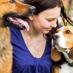 Personalized 2-4 Dog Ears Necklace with Name Birthday for Dog Mom Pet Lover