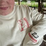 Personalized Baseball Jersey Sweatshirt with Name and Number Game Day Birthday Gift for Baseball Lovers