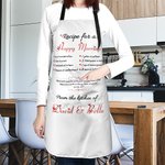 Personalized  Recipe for A Happy Marriage Apron Waterproof Oxford Cloth Wedding Anniversary Gift for Couple
