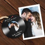 Personalisierte All of Me Loves All of You Vinyl Record Acryl Ornament mit Namen und Datum Weihnachten Valentinstag Geschenk für Paar Ehemann Ehefrau