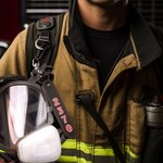 Personalized Swivel Shackle with Black Leather Tag  SCBA Mask Quick Release Accessory for Firefighter