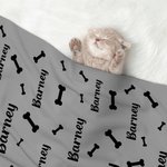 Coperta personalizzata a punti per animali domestici con nome e motivo Regalo di compleanno, Natale e commemorazione per cani e gatti