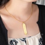 Personalised Egypt Cartouche Name Necklace Hieroglyph Egypt Necklace Christmas Gift for Family Friend
