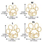 Personalizzato Pet Paw Print Wire Words Handmade Wall Art Decoration Pet Memorial Sign Christmas Birthday Gift for Pet Lover (Regalo di Natale per chi