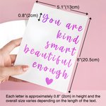 Gepersonaliseerde Dagelijkse Affirmatie Sticker Water Bestendig Muurkunst Spiegel Decoratie Verjaardag Kerstcadeau voor Kind Volwassene