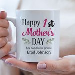 Personalised Happy 1st Mother's Day Ceramic Mug with Name and Photo Christmas Mother's Day Gift for Women