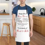 Personalized  Recipe for A Happy Marriage Apron Waterproof Oxford Cloth Wedding Anniversary Gift for Couple