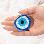 Personalized Big Evil Eye Nazar Hair Claw Clip with 2 Pcs Hair Ties Set Nonslip Hair Accessory Gift for Women