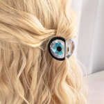 Personalized Big Evil Eye Nazar Hair Claw Clip with 2 Pcs Hair Ties Set Nonslip Hair Accessory Gift for Women