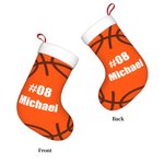 Personalisierte Basketball Weihnachtsstrumpf mit Namen und Nummer Weihnachtsbaum hängende Dekoration für Basketball-Fans Spieler