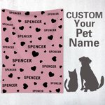 Coperta personalizzata a punti per animali domestici con nome e motivo Regalo di compleanno, Natale e commemorazione per cani e gatti