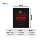 Personalized Teacher Non-Slip Mouse Pad Office Decor with Name and Text Thanksgiving Day Christmas Gift for Teacher