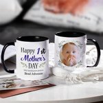 Personalised Happy 1st Mother's Day Ceramic Mug with Name and Photo Christmas Mother's Day Gift for Women