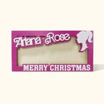 Personalized Retro Pink Doll Pink Wooden Money Holder Envelope Cash Card with Name Funny Christmas Birthday Money Gift for Girl Daughter Friend