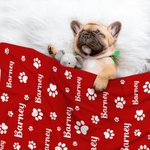 Coperta personalizzata a punti per animali domestici con nome e motivo Regalo di compleanno, Natale e commemorazione per cani e gatti