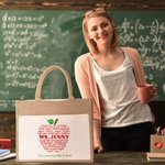 Sac cabas en jute personnalisé avec nom et texte Noël Thanksgiving Day Gift for Teacher