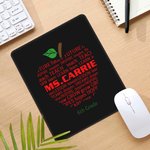 Personalized Teacher Non-Slip Mouse Pad Office Decor with Name and Text Thanksgiving Day Christmas Gift for Teacher