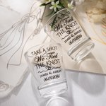 Personalized Take A Shot We Tied the Knot Shot Glasses with Name Set of 2 Bachelor Party Wedding Gift