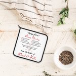 Personalisierte Rezept für eine glückliche Ehe Isolierung Topflappen 2er Set mit Namen Küche Dekoration Weihnachten Hochzeit Geschenk für Paar Familie