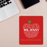 Personalized Teacher Non-Slip Mouse Pad Office Decor with Name and Text Thanksgiving Day Christmas Gift for Teacher